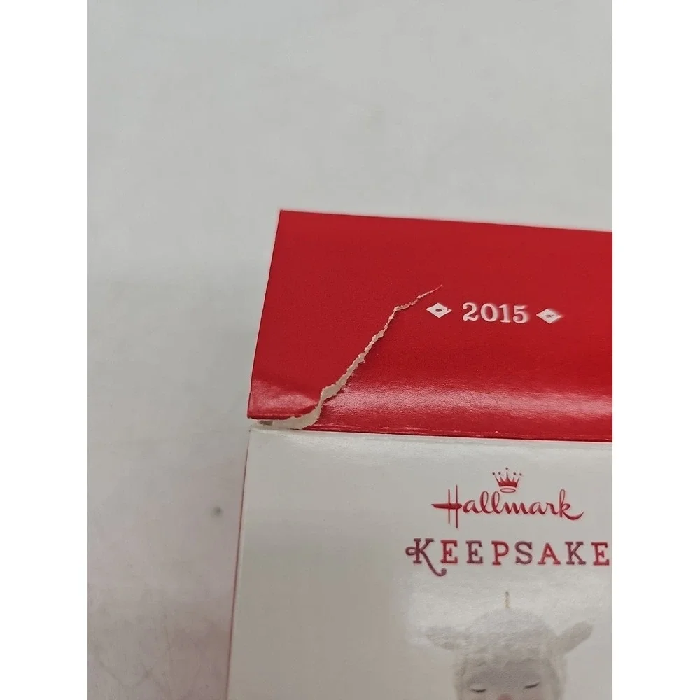 Hallmark Godchild 2015‎ Praying Lamb on Cloud Ornament Little Blessing Stars
